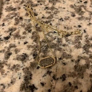 Kendra Silver Drusy Necklace